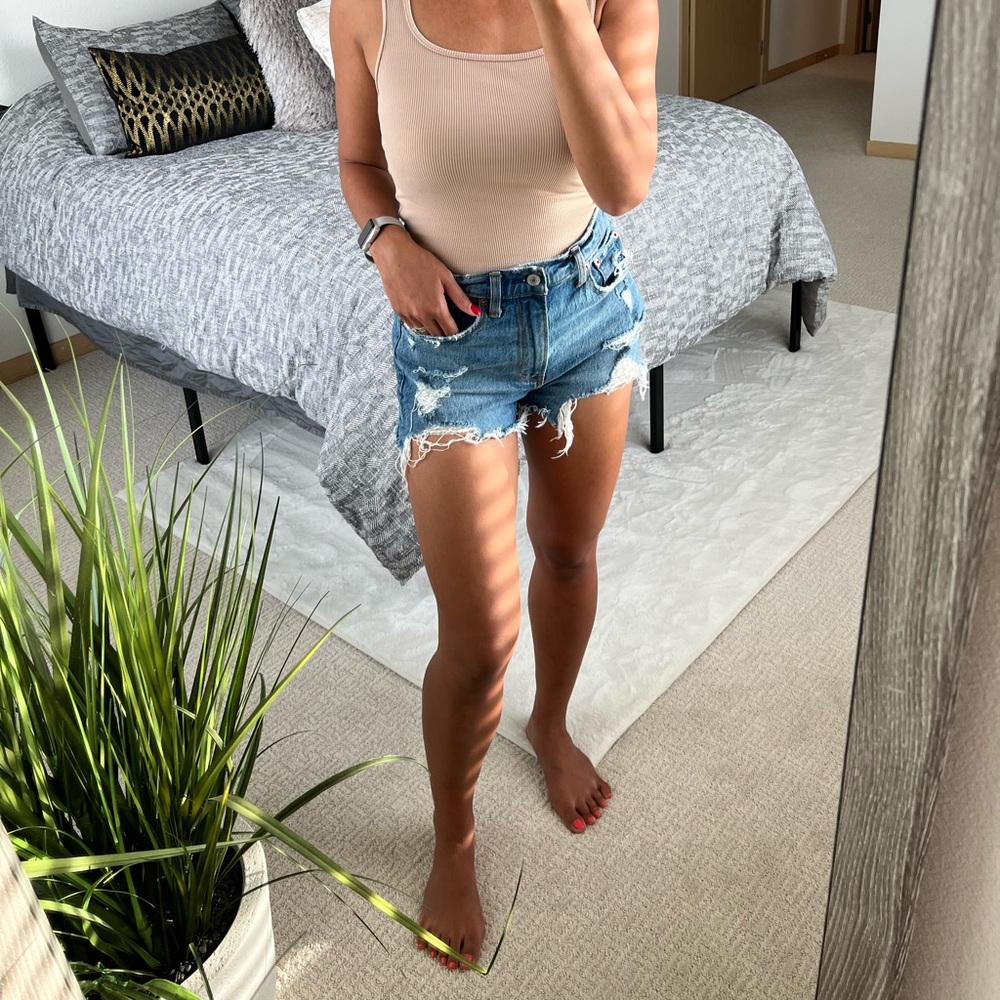 Abercrombie High Rise Mom Shorts